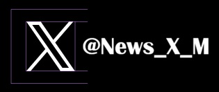 Logo of X with the username @News_X_M on a black background.